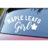 LEAFS GIRL DECAL on back of car