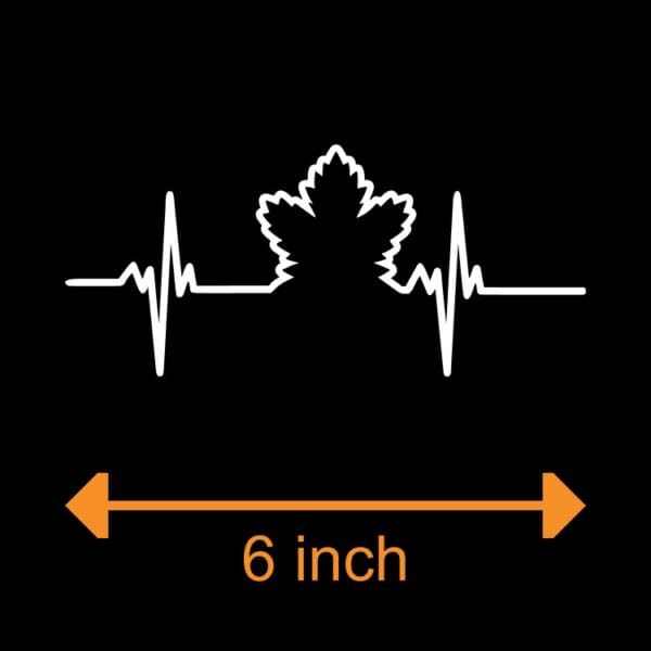 Maple Leafs Heart Beat - 6 inch Decal Maple Leafs Heart Beat - 6 inch Decal
