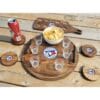 Toronto Blue Jays Bar Set Tray Coasters and Shot Flight - angled Toronto Blue Jays Bar Set Tray Coasters and Shot Flight - angled